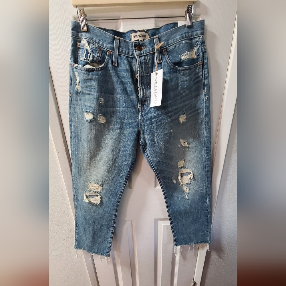 Madewell Distressed Blue Jeans